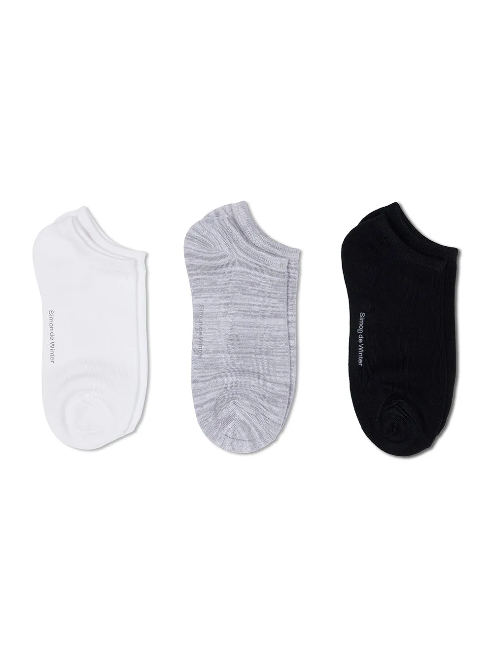 3 Pack Bamboo Plain Invisible Sock