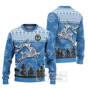 Anderson Clan Christmas Ugly Sweater with Tartan and Celtic Reindeer Style