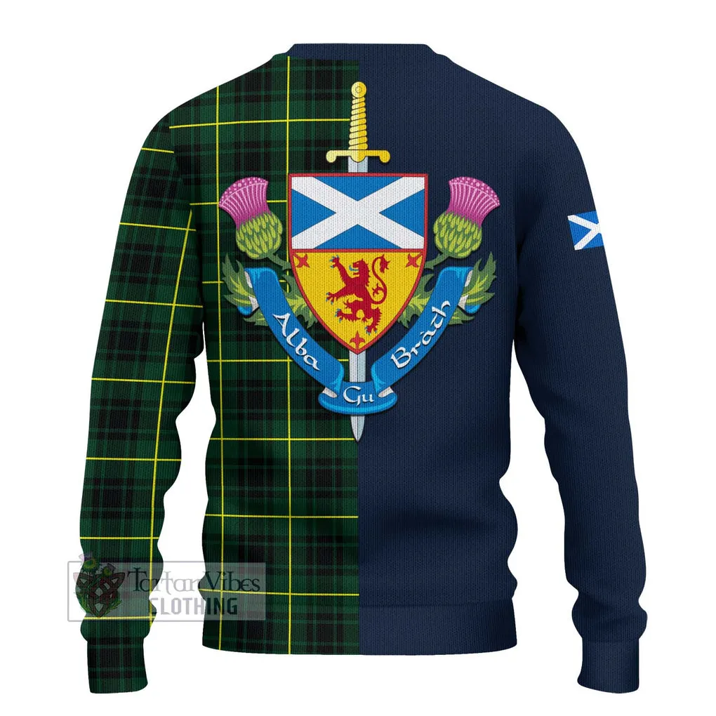 Arthur Modern Tartan Ugly Sweater with Scottish Lion Royal Arm Half Style