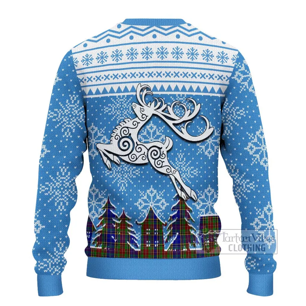 Beattie (Beatty) Clan Christmas Ugly Sweater with Tartan and Celtic Reindeer Style