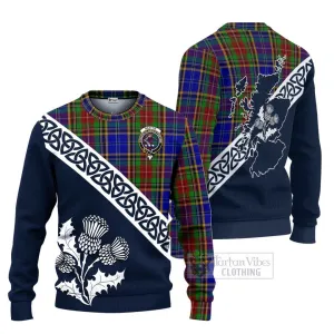 Beattie (Beatty) Tartan Ugly Sweater Featuring Thistle and Scotland Map