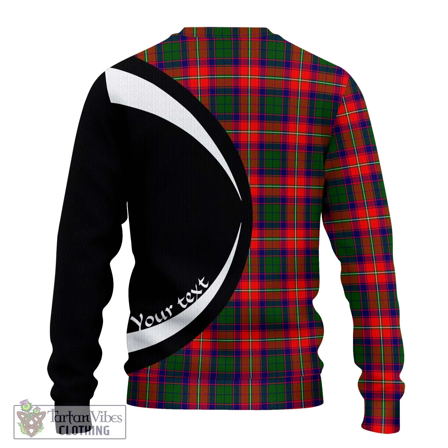 Belsches Tartan Ugly Sweater with Family Crest Circle Style