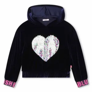 BILLIEBLUSH "VELVET HOODED SWEATER, BILLIEBLUSH"