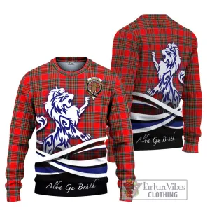 Binning Tartan Ugly Sweater with Alba Gu Brath Regal Lion Emblem