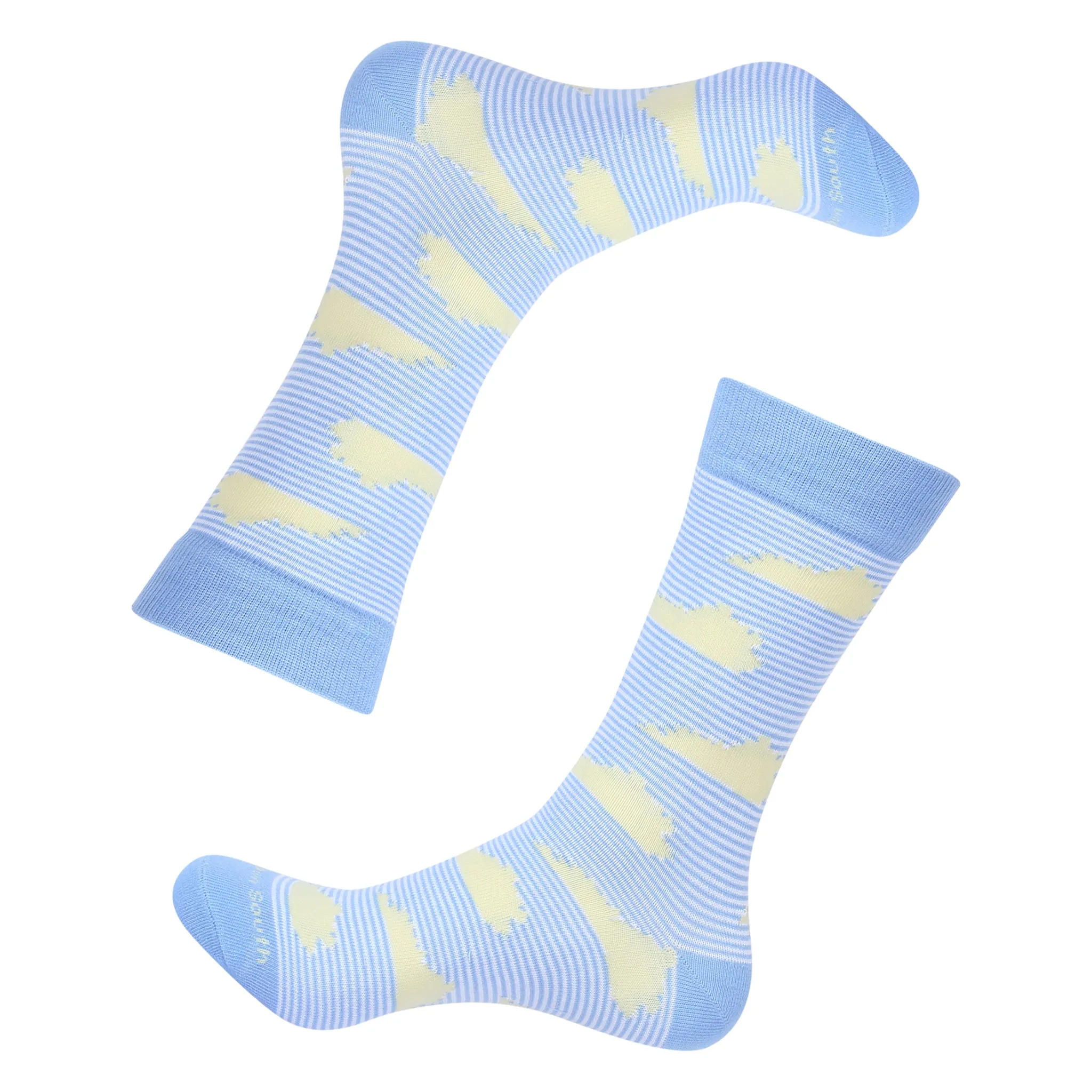 Blue Stripe/Yellow Kentucky Shape Socks