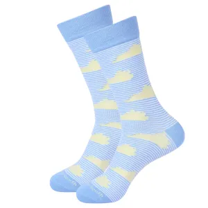 Blue Stripe/Yellow Kentucky Shape Socks