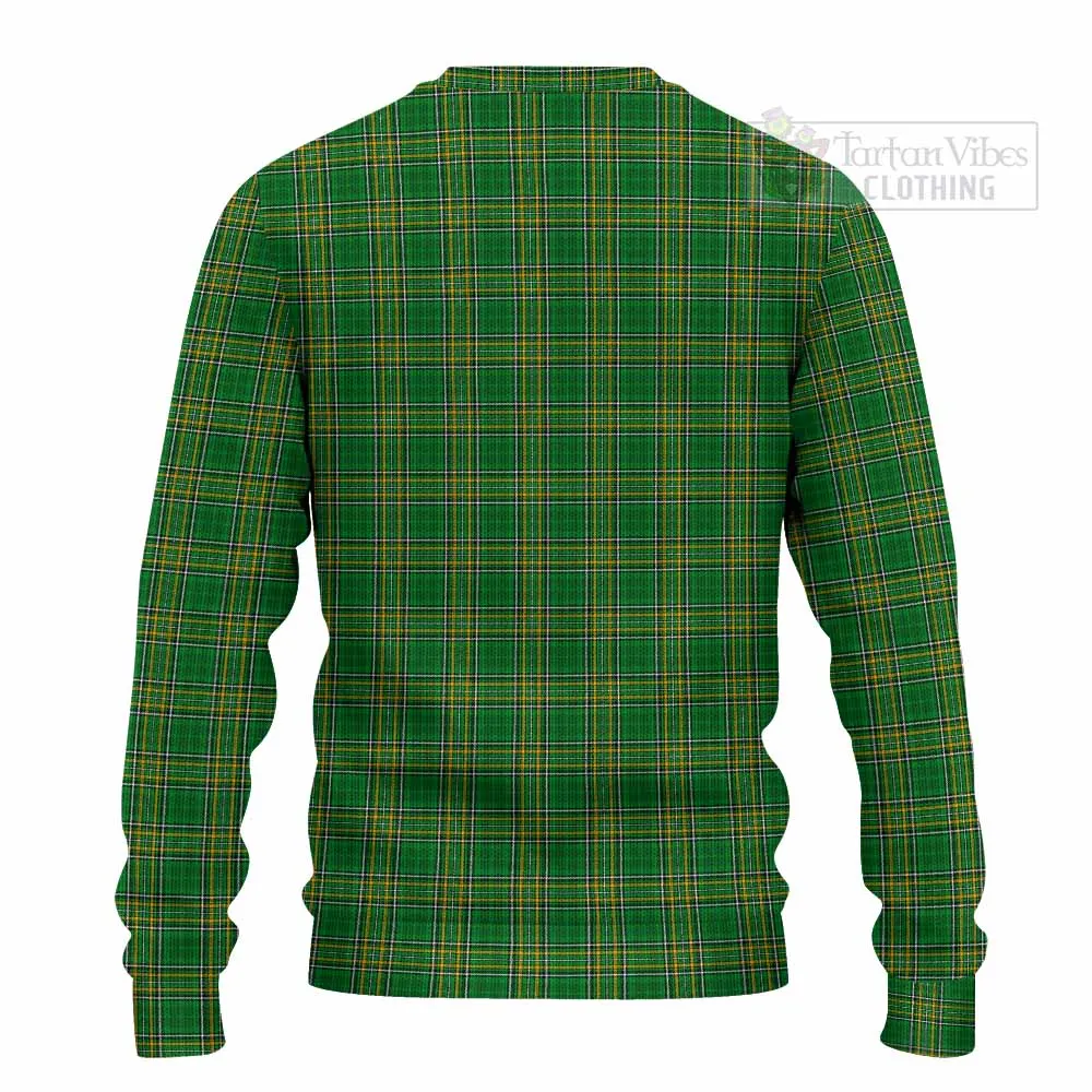 Brabazon Irish Clan Tartan Knitted Sweater with Coat of Arms