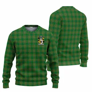 Brownlow Irish Clan Tartan Knitted Sweater with Coat of Arms