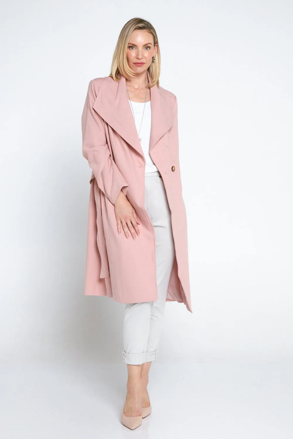 Christina Wrap Coat - Pink