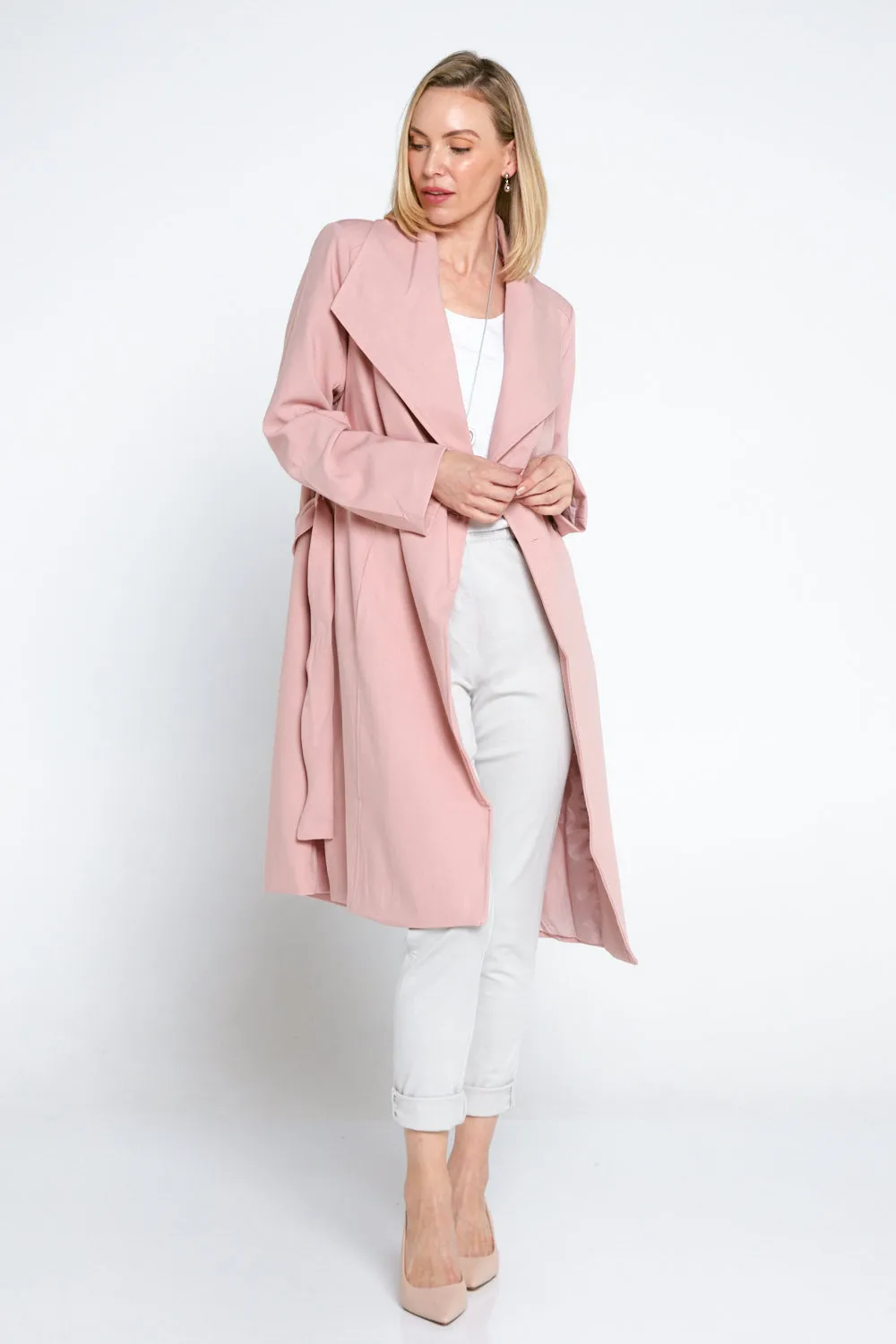 Christina Wrap Coat - Pink