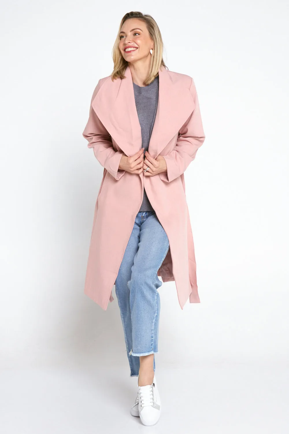 Christina Wrap Coat - Pink