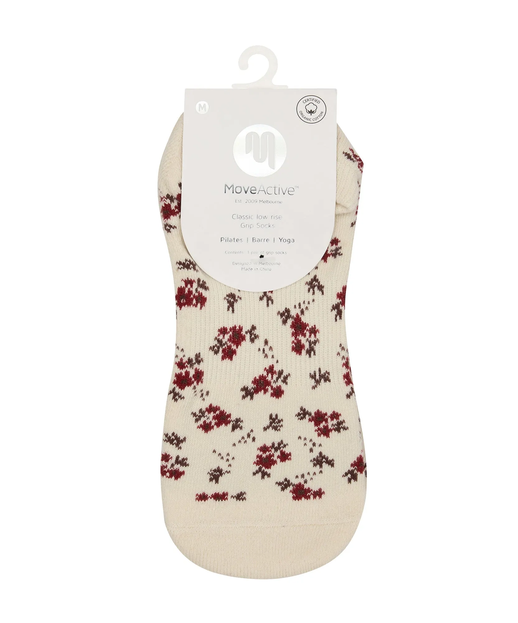 Classic Low Rise Grip Socks - Ditsy Floral