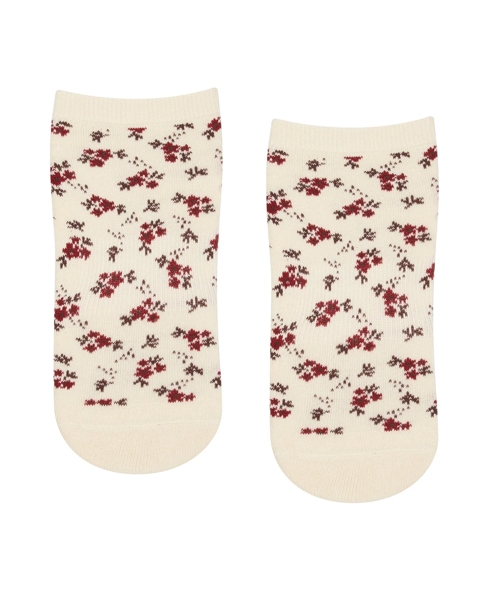 Classic Low Rise Grip Socks - Ditsy Floral