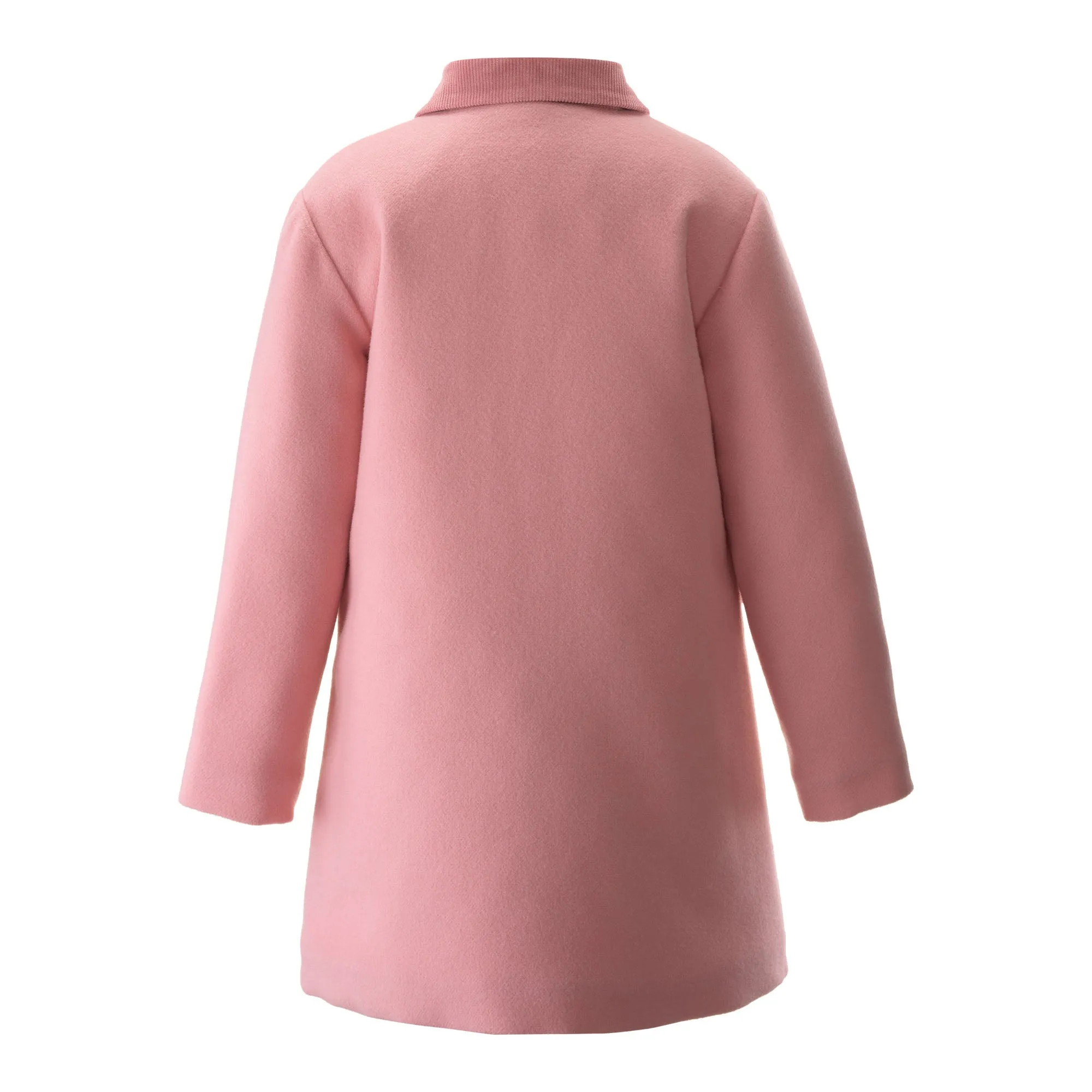 Cord Trimmed Pink Coat