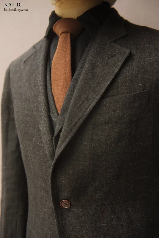 Dawson Blazer - Stipple Weave Wool Linen - L