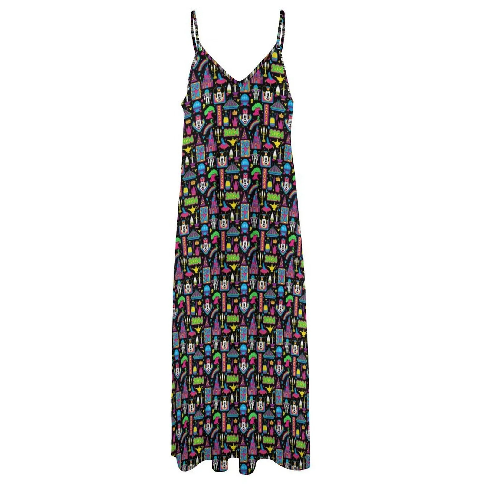 Disney 2024 Dark Women's Summer Slip Long Dress