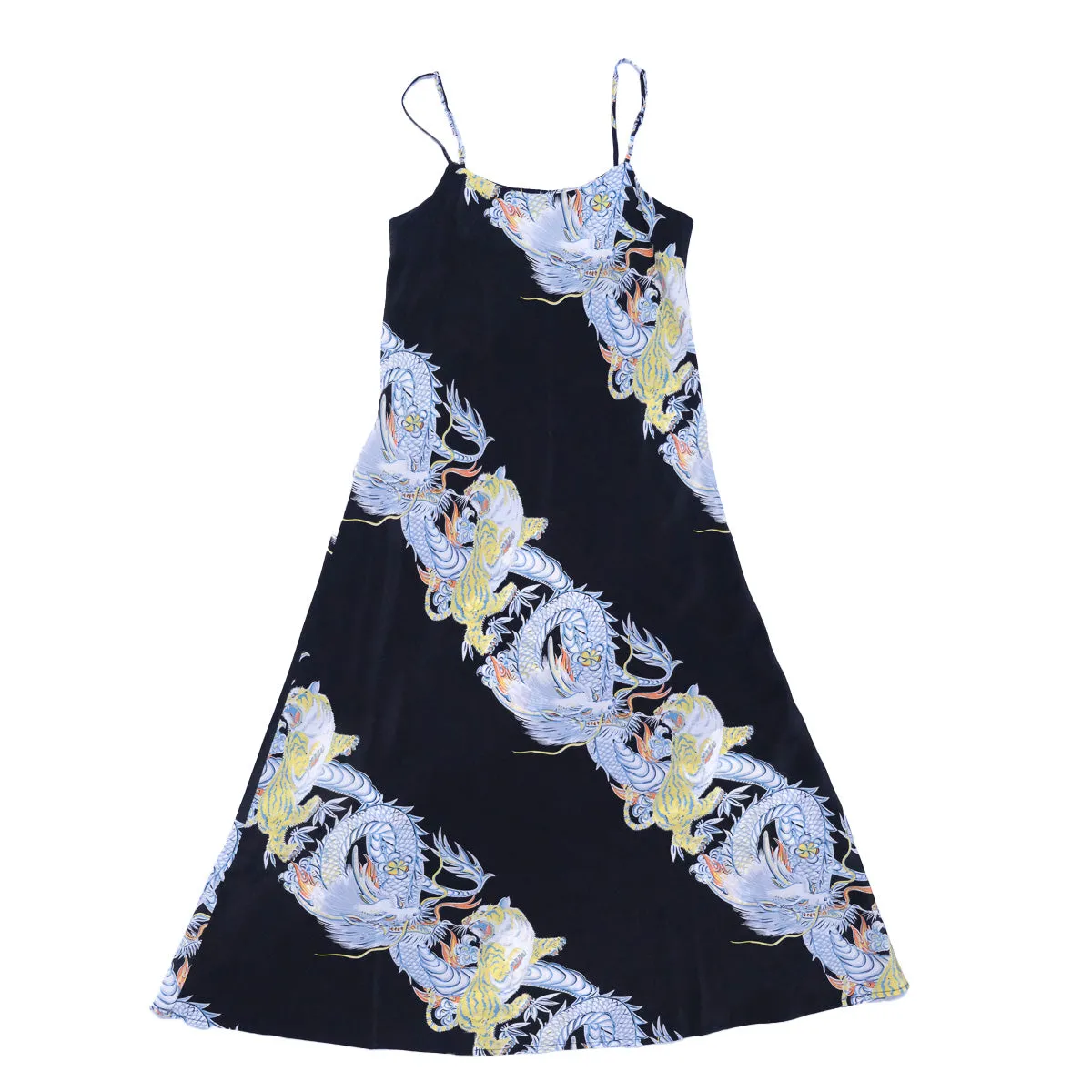 Dragon & Tiger (Slip Dress) - Black