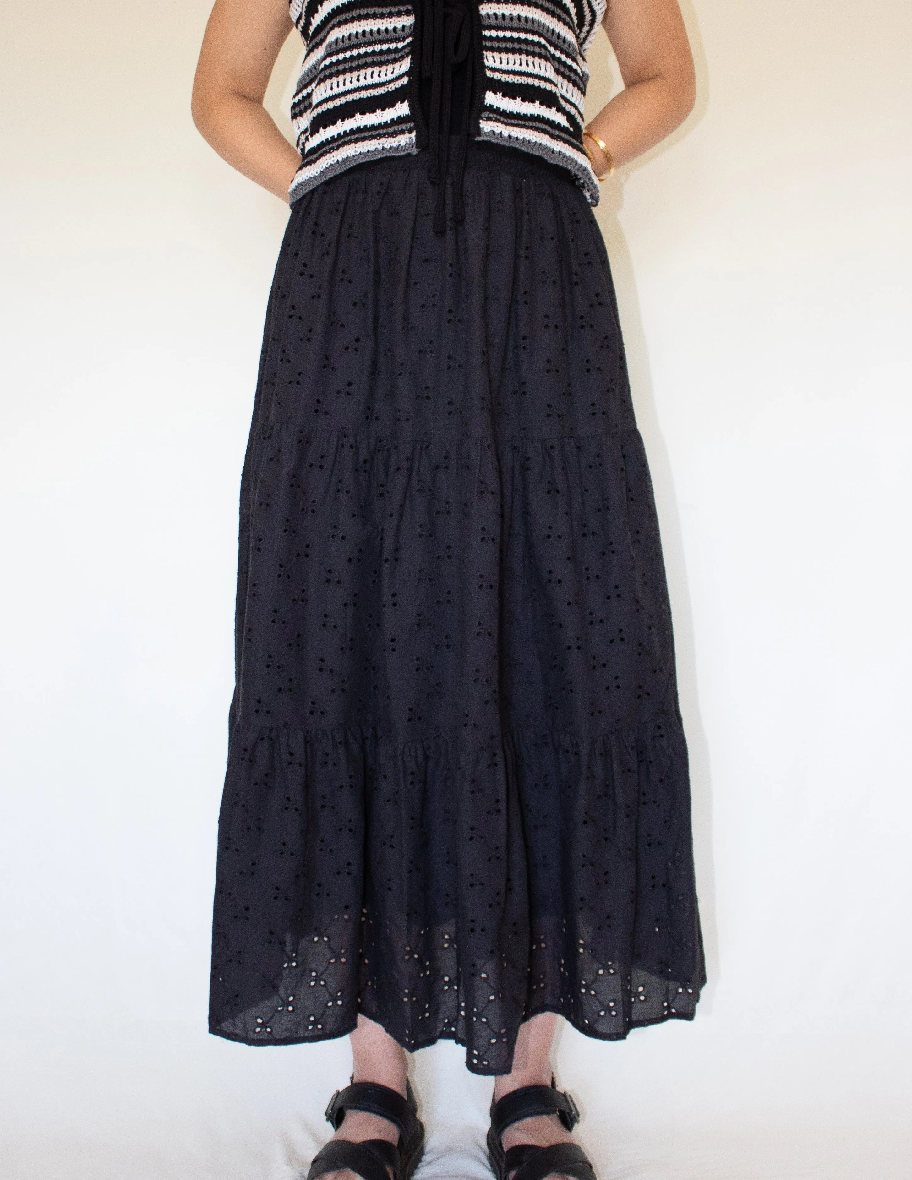 Eyelet Cotton Picnic Skirt