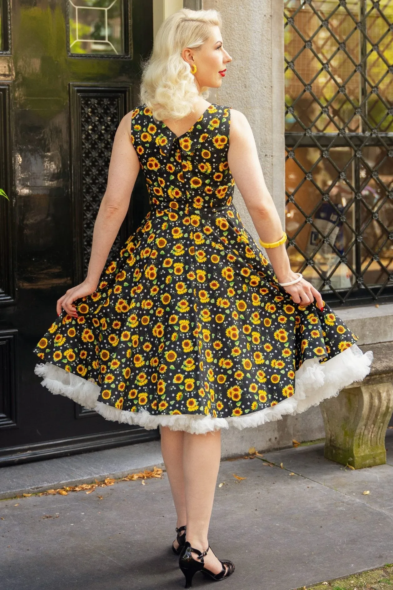 Grace Sunflower Pleated Bust Dress