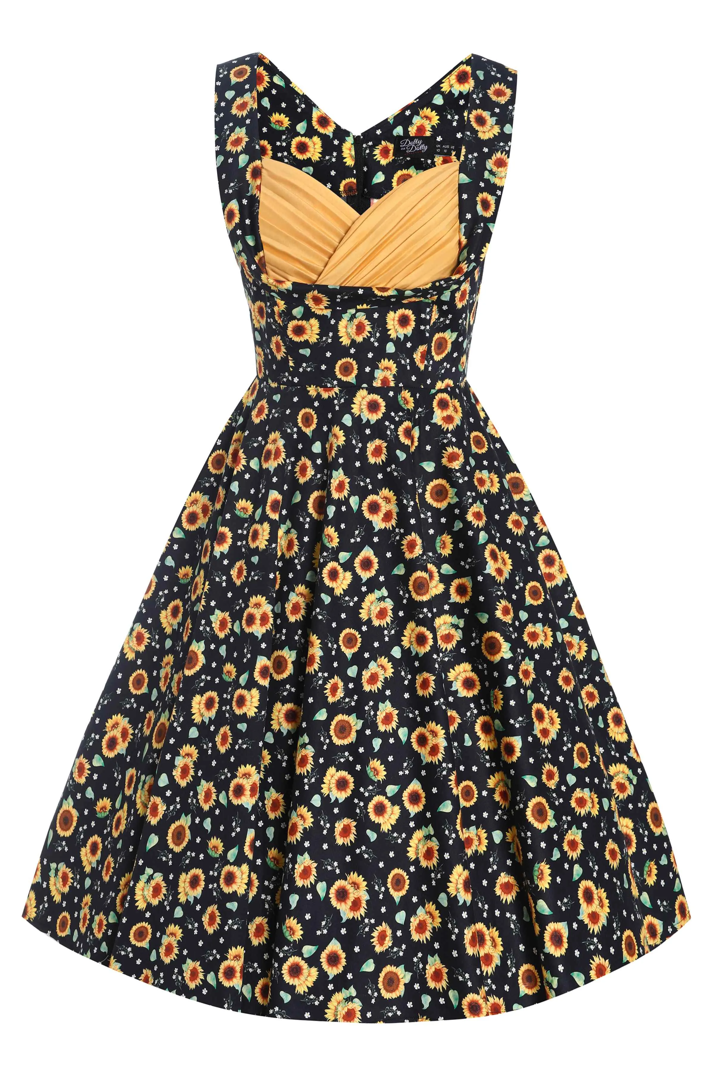 Grace Sunflower Pleated Bust Dress