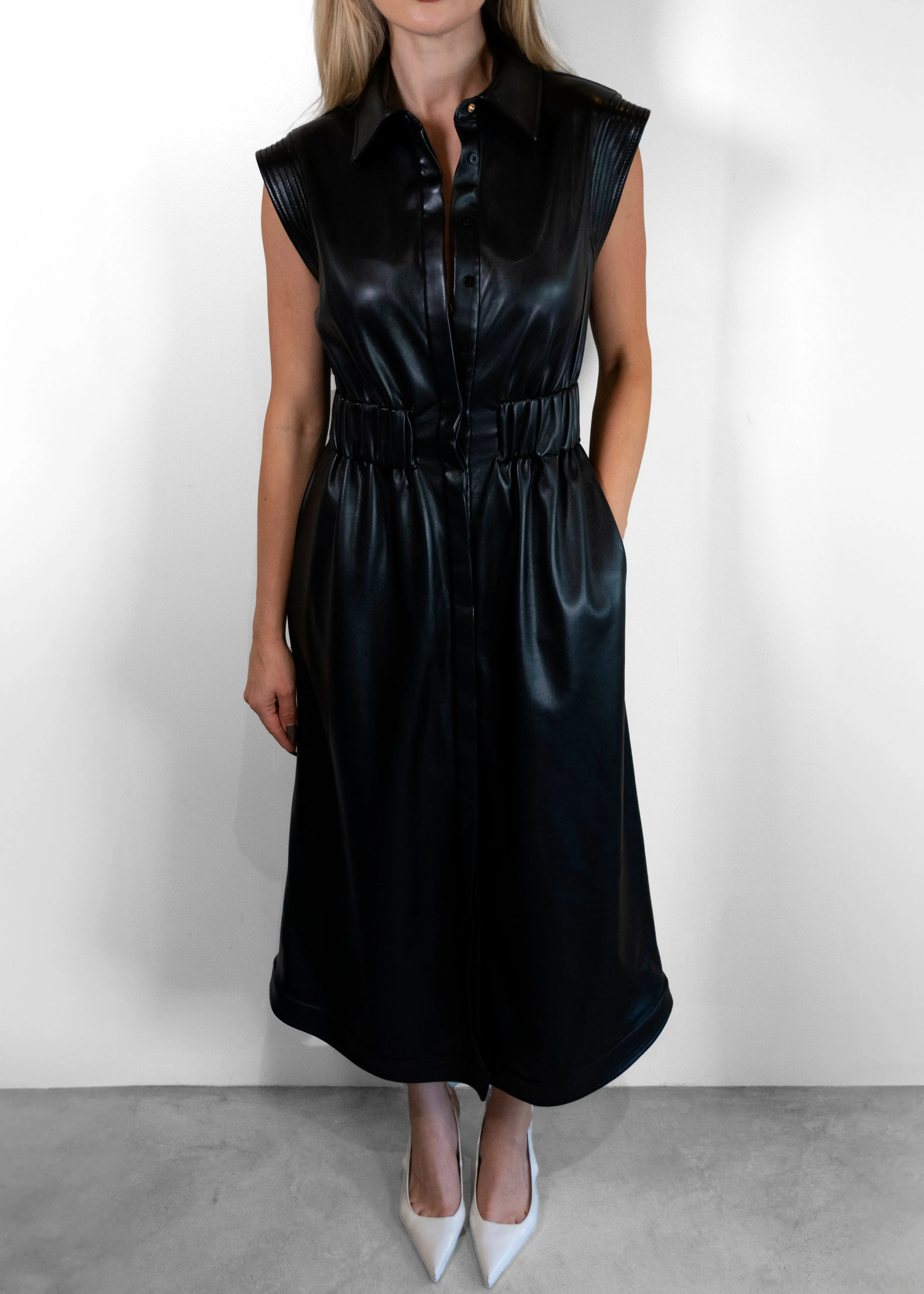 Jonathan Simkhai Vegan Leather Long Dress