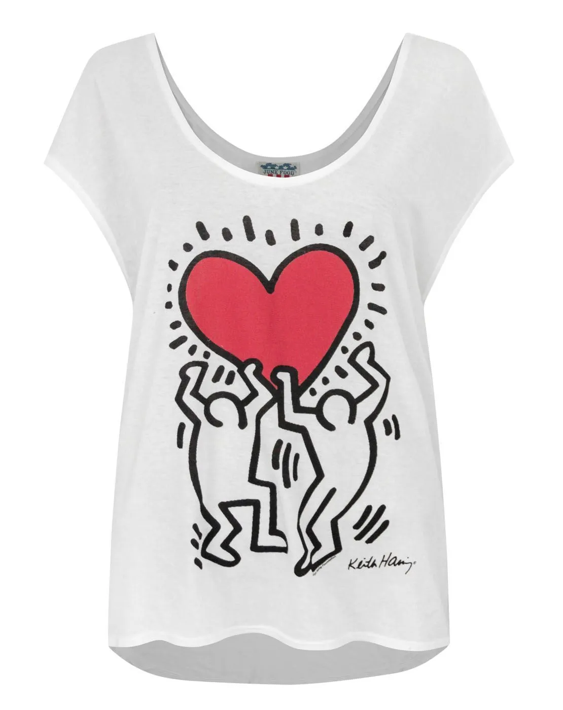 Junk Food Keith Haring Raising Heart Women's Vest