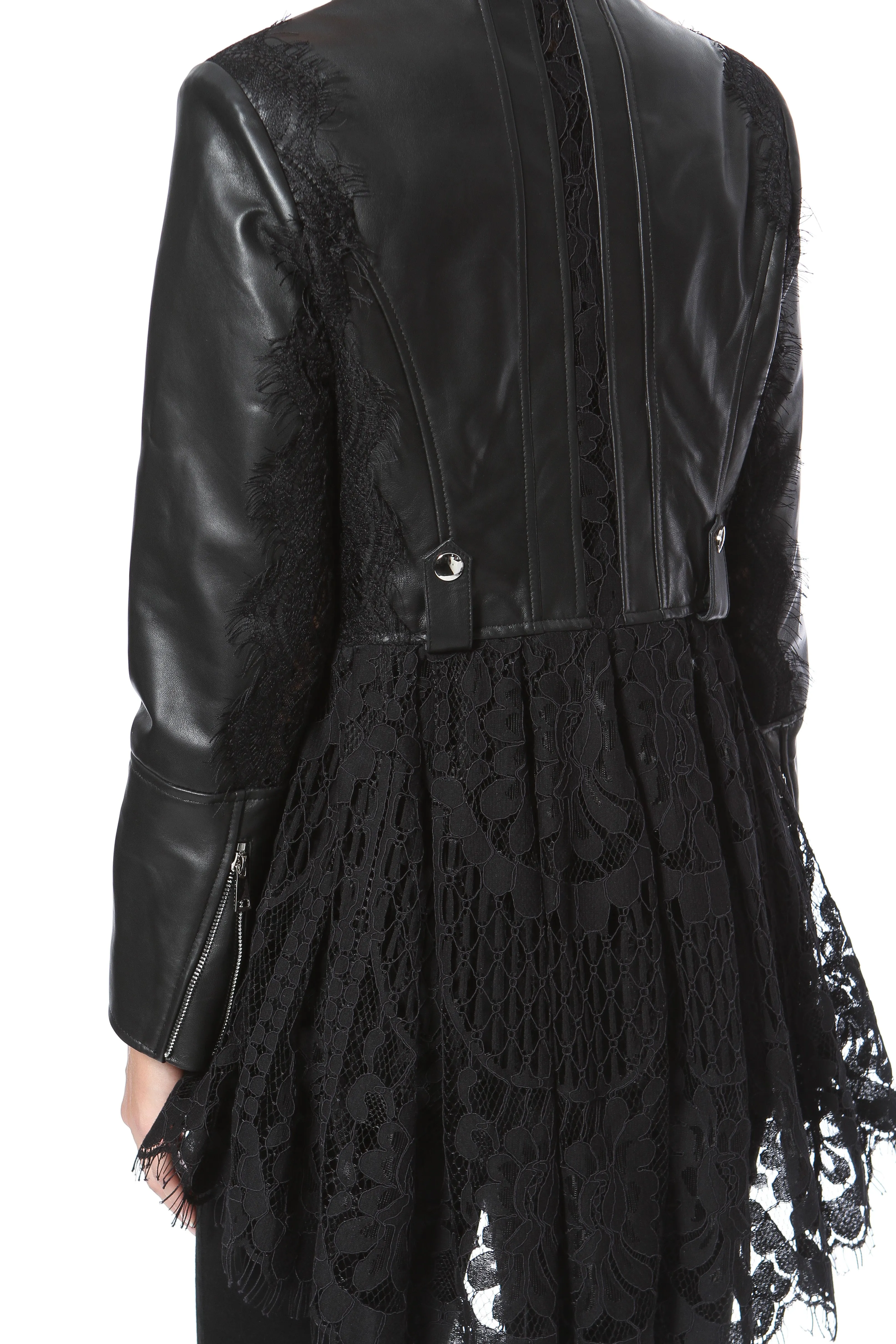 Leather & Lace Peplum Moto