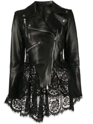 Leather & Lace Peplum Moto