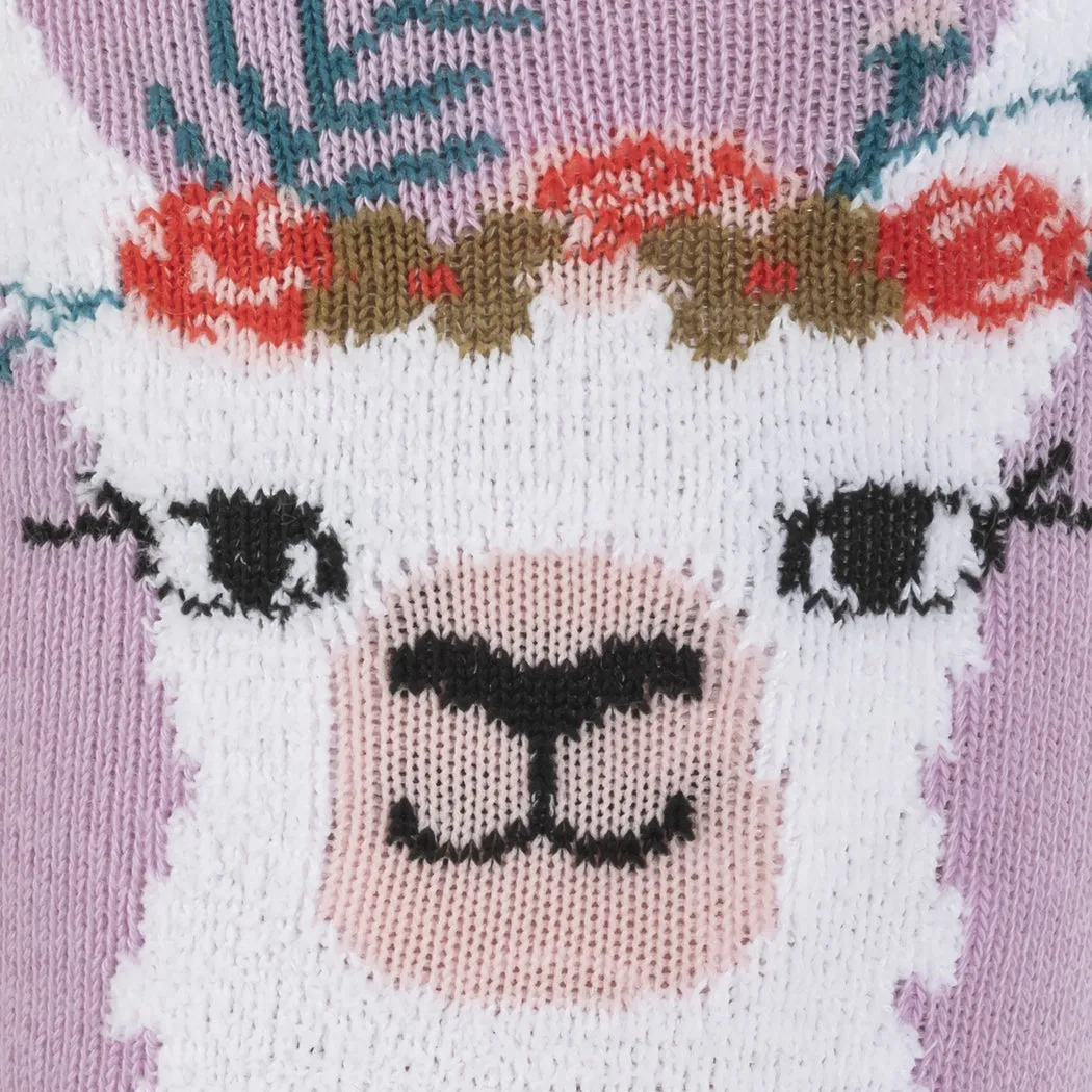 Llama Queen Fuzzy Kid's Knee High Socks