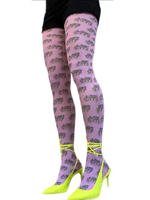 Love Pride Patterned Tights For Women