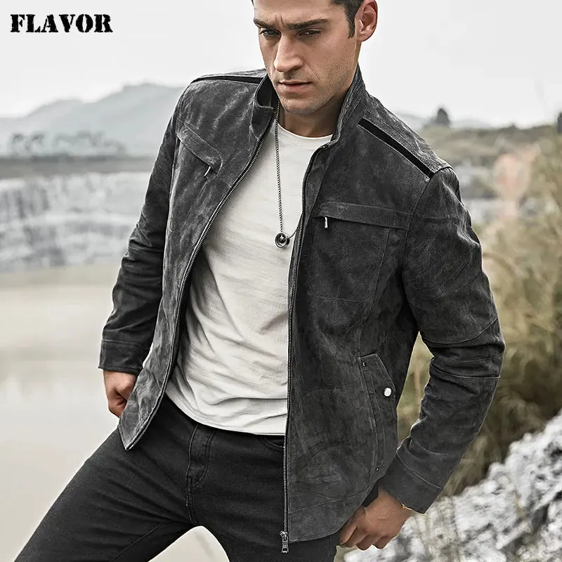 Men's Genuine Leather Biker Jacket