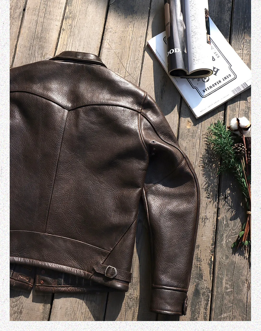 Men's Grain Western Leather Jacket