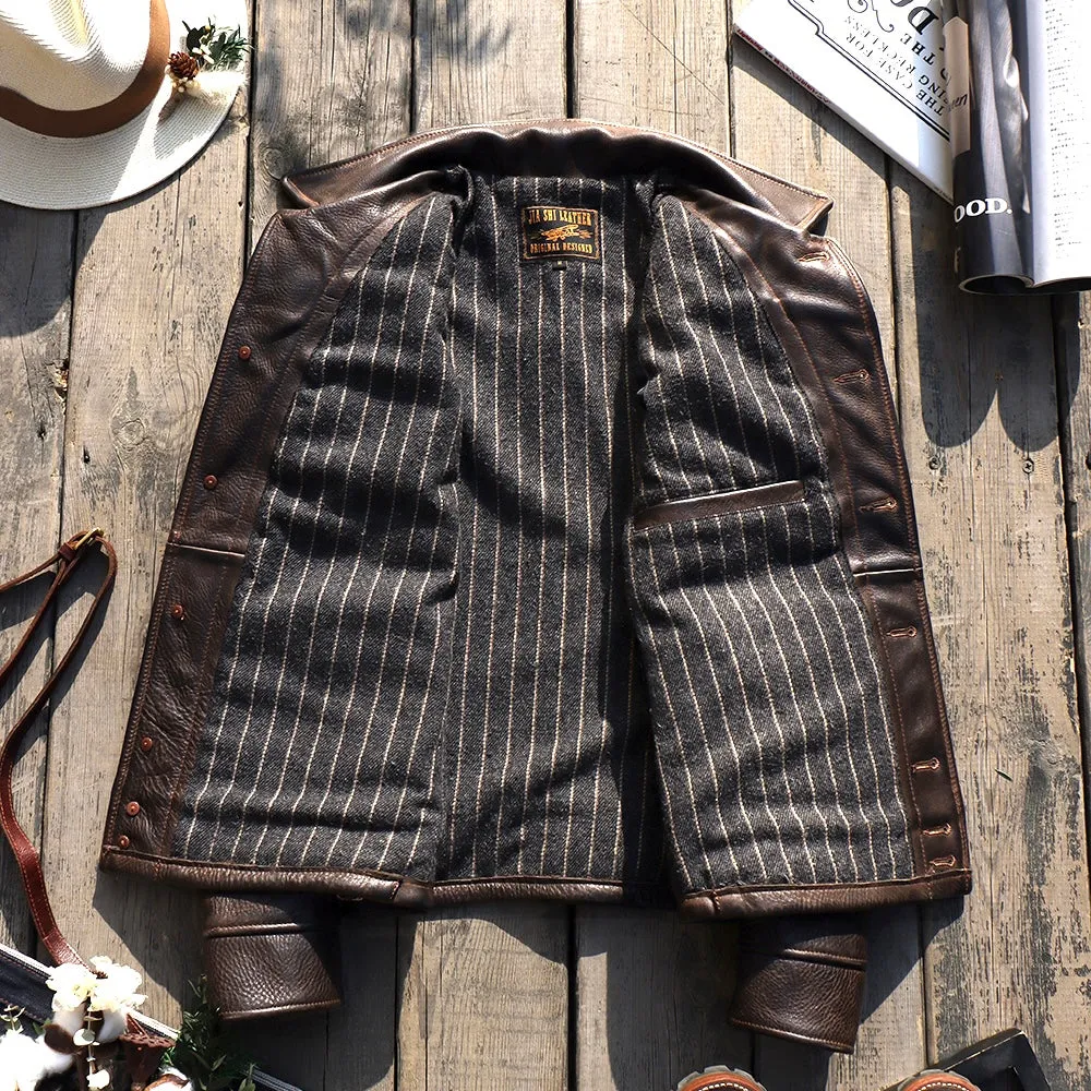 Men's Grain Western Leather Jacket