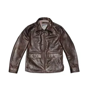 Men's Newsboy Leather Jacket Horsehide