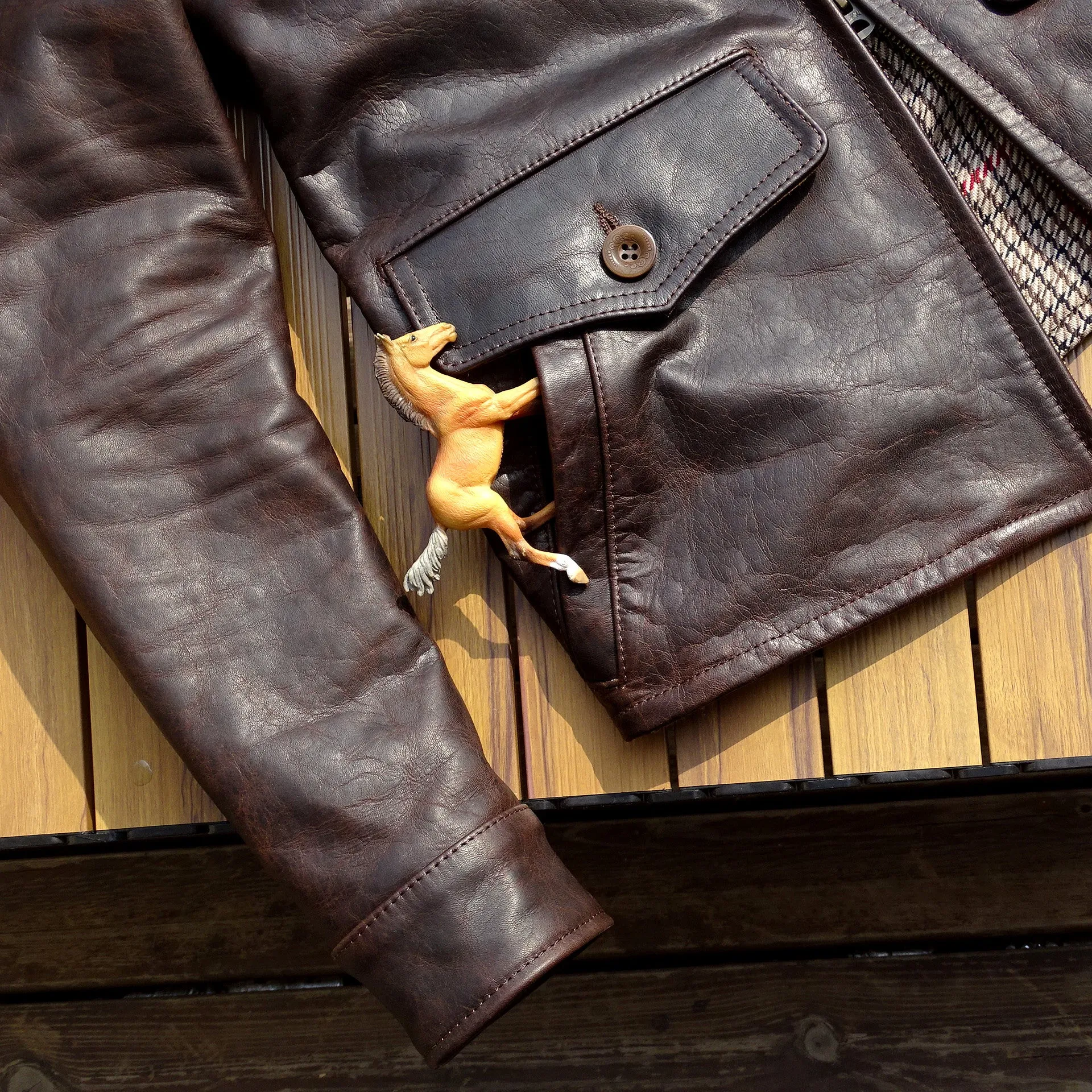 Men's Newsboy Leather Jacket Horsehide