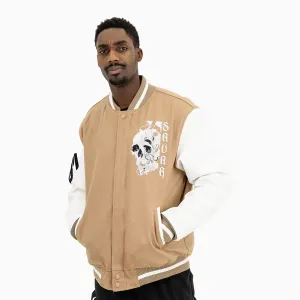 Men's Skull Smoke Wool Varsity Jacket