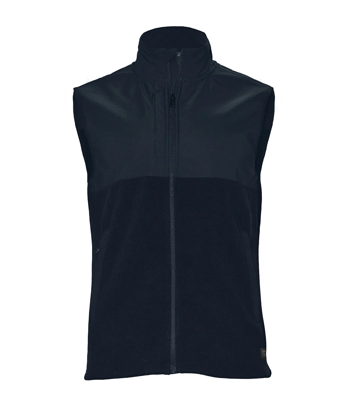 Navy - Highland - Fashionable yoke fleece vest