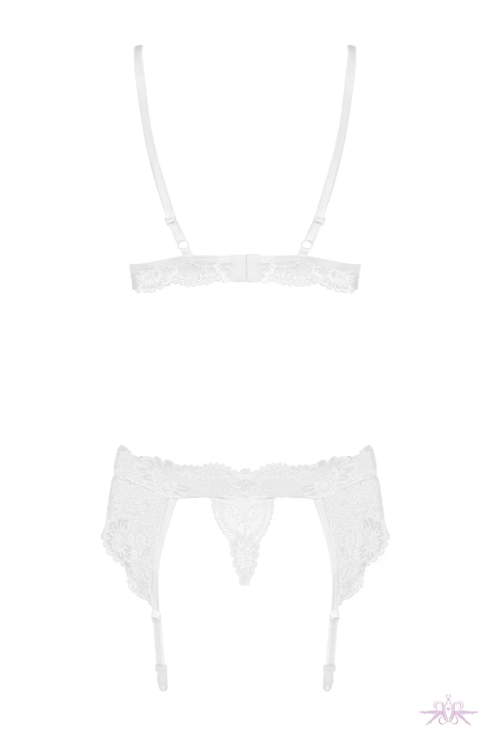 Obsessive White Lace Set