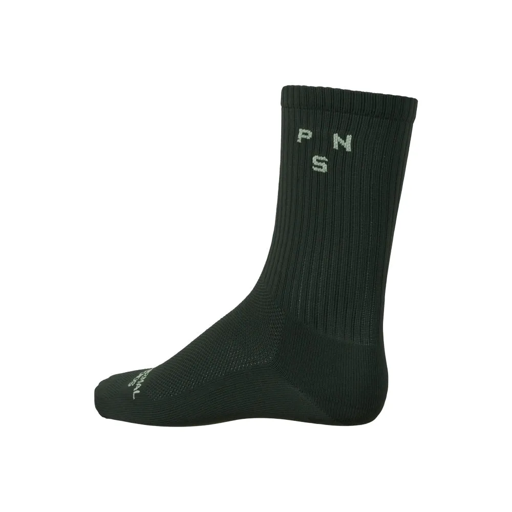 PAS NORMAL STUDIOS Off Race Ribbed Socks - Dark Olive