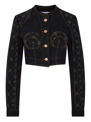 Regenerated Denim Cropped Jacket