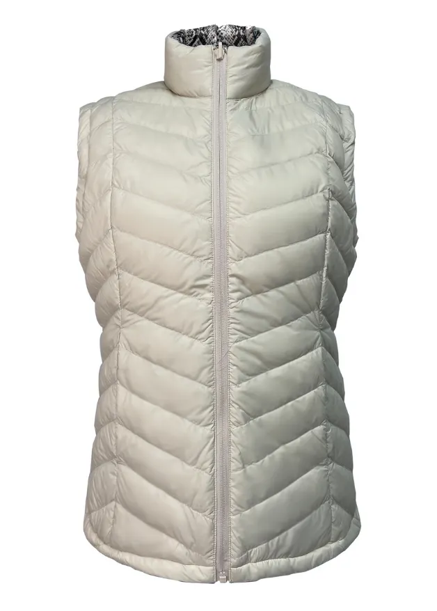 Reversible Pearl/ Python Duck Down Vest