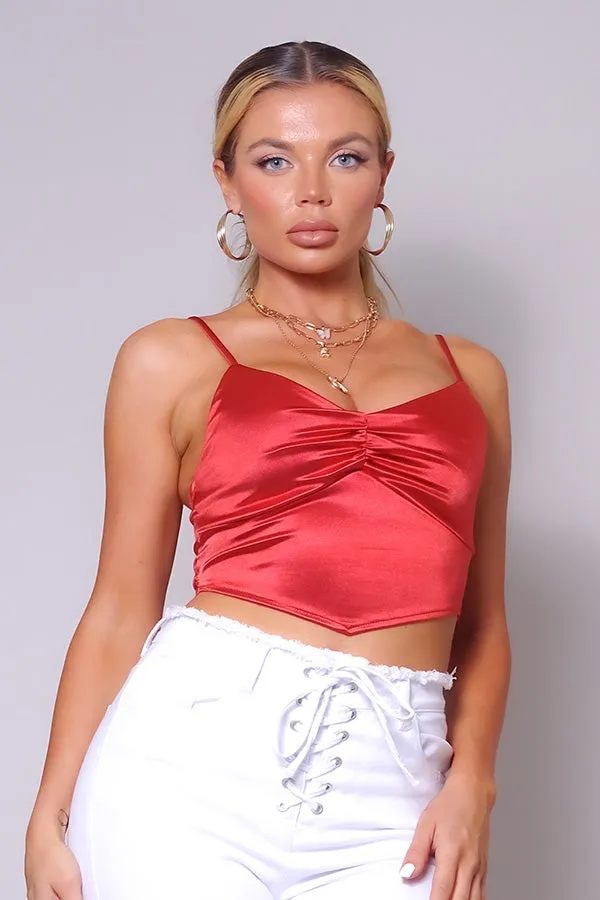 Sexy Spaghetti Strap Ruched Top