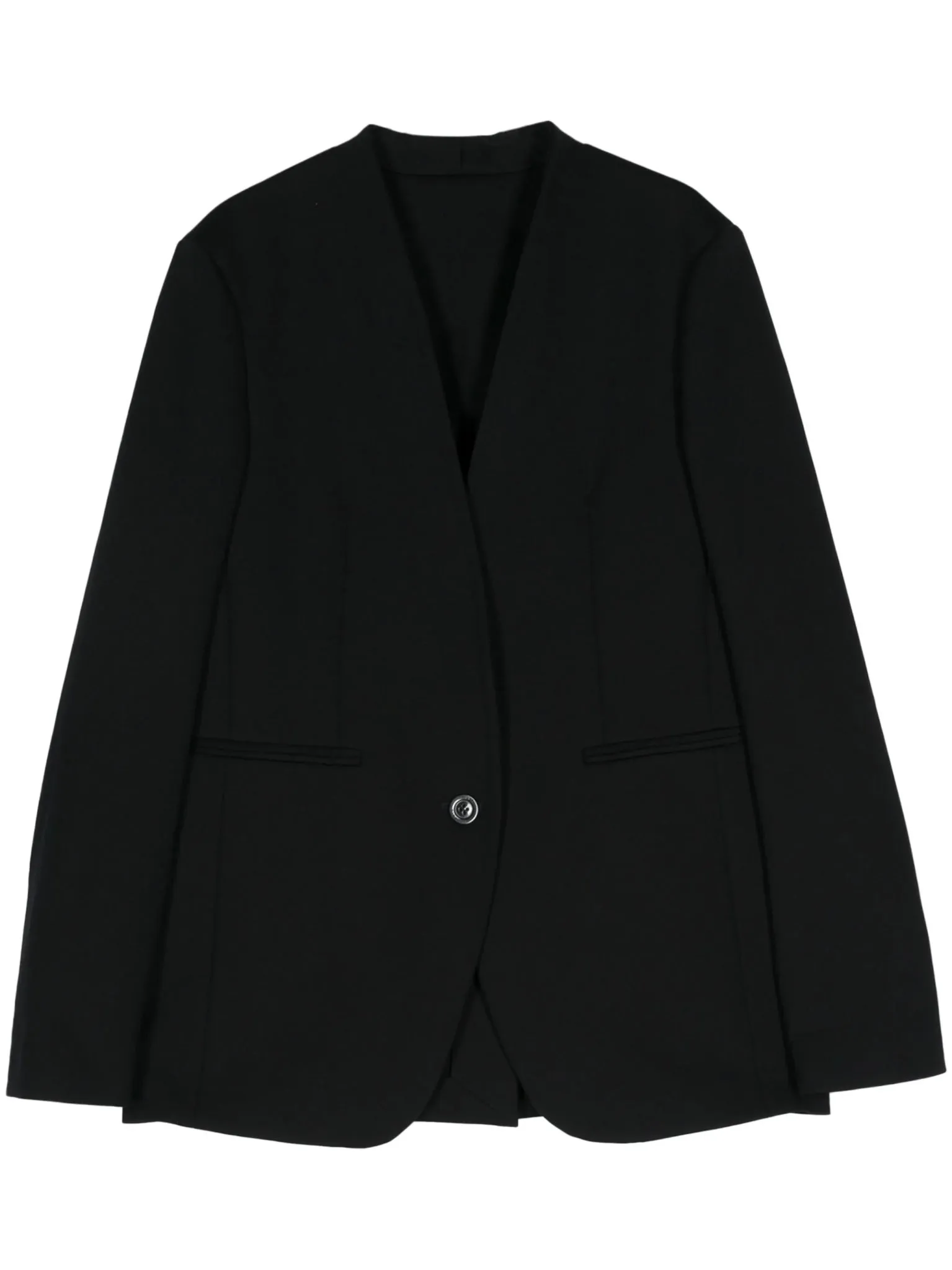 single-breasted scuba blazer