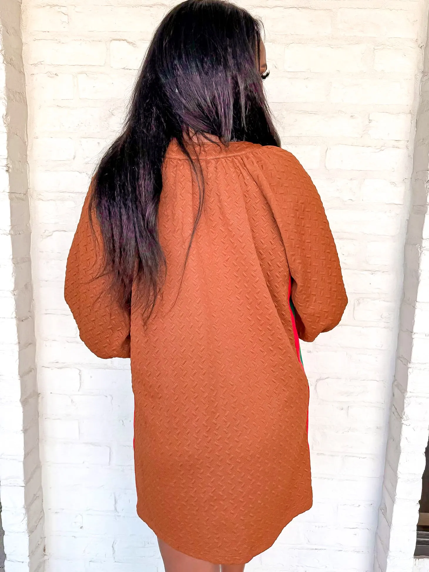 Sleek Outing Dress Camel