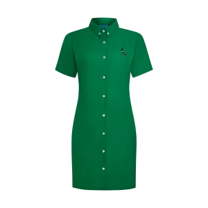 STAPLE LINEN DRESS-GREEN