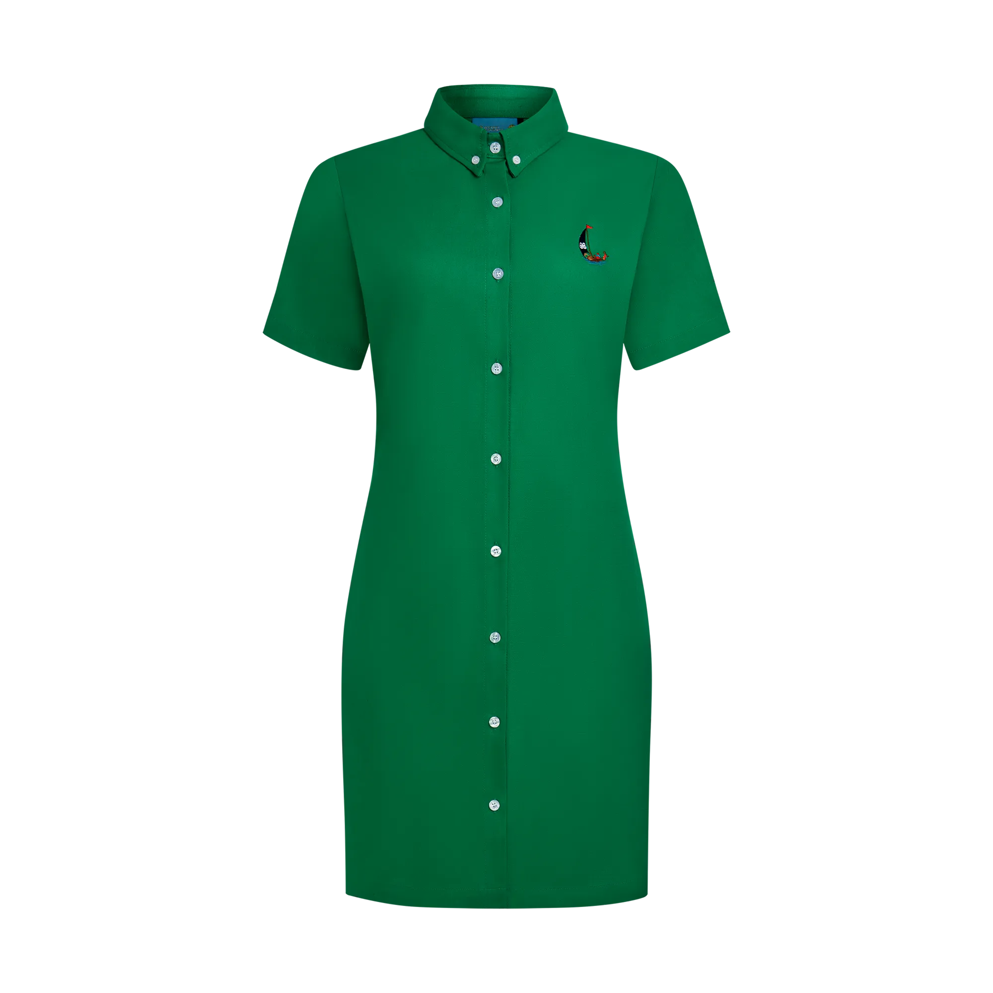 STAPLE LINEN DRESS-GREEN