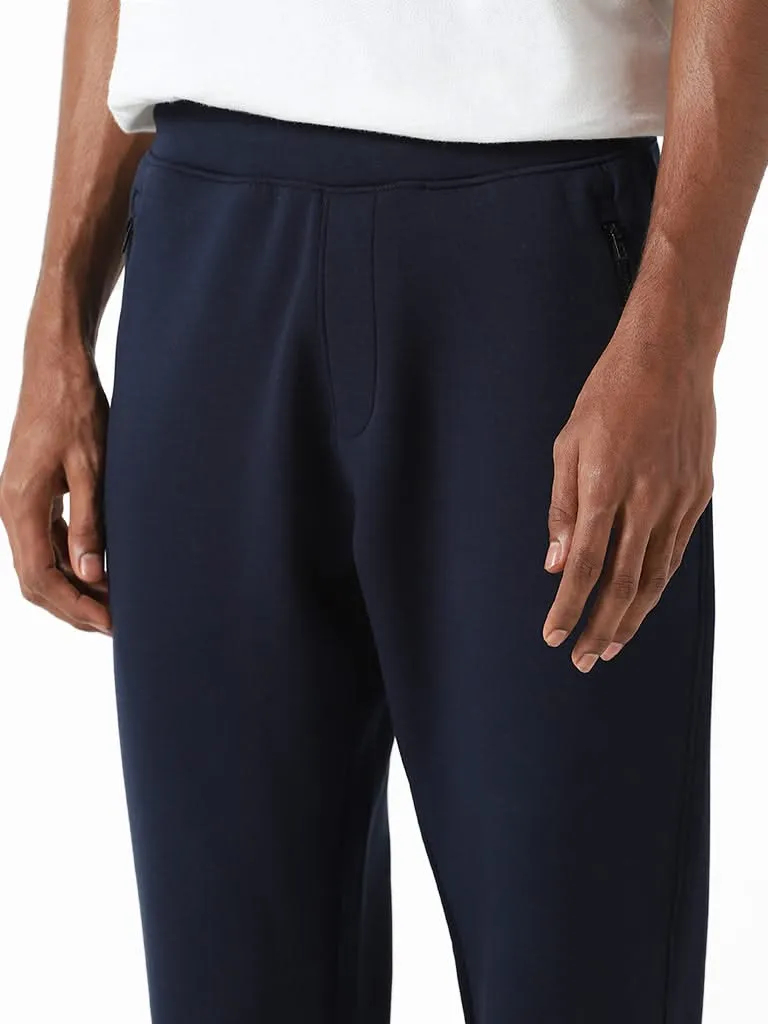 Studiofit Navy Slim-Fit Mid-Rise Joggers