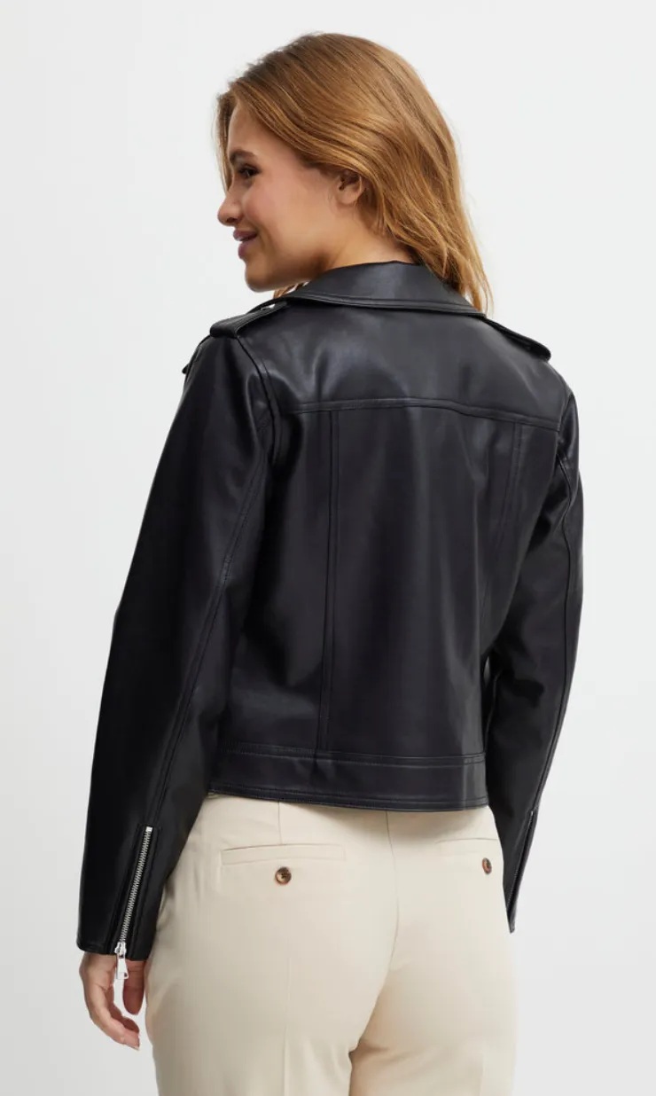 The Acomy Biker Jacket - Black