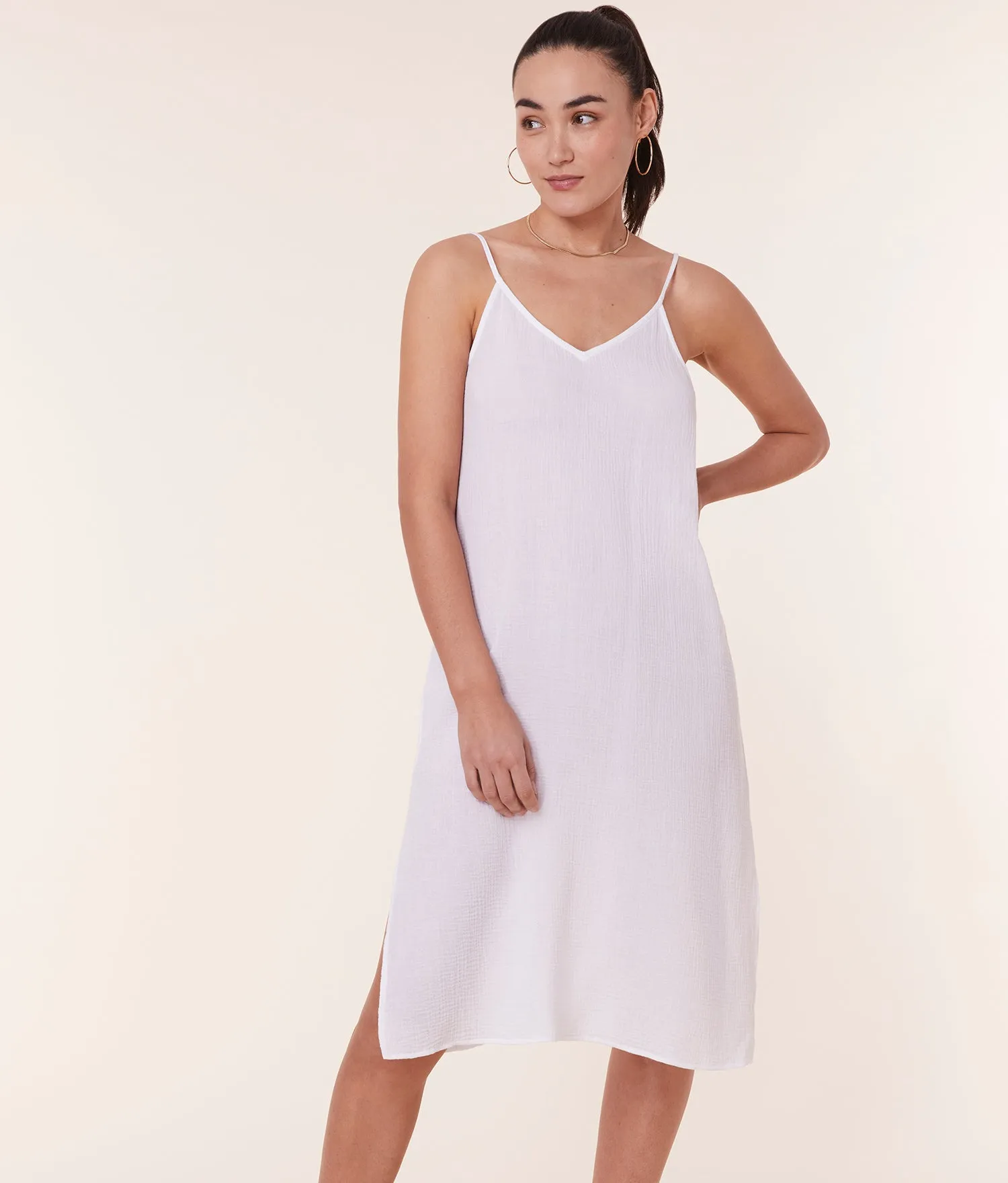 The Barreta Dress - Cotton Gauze - White