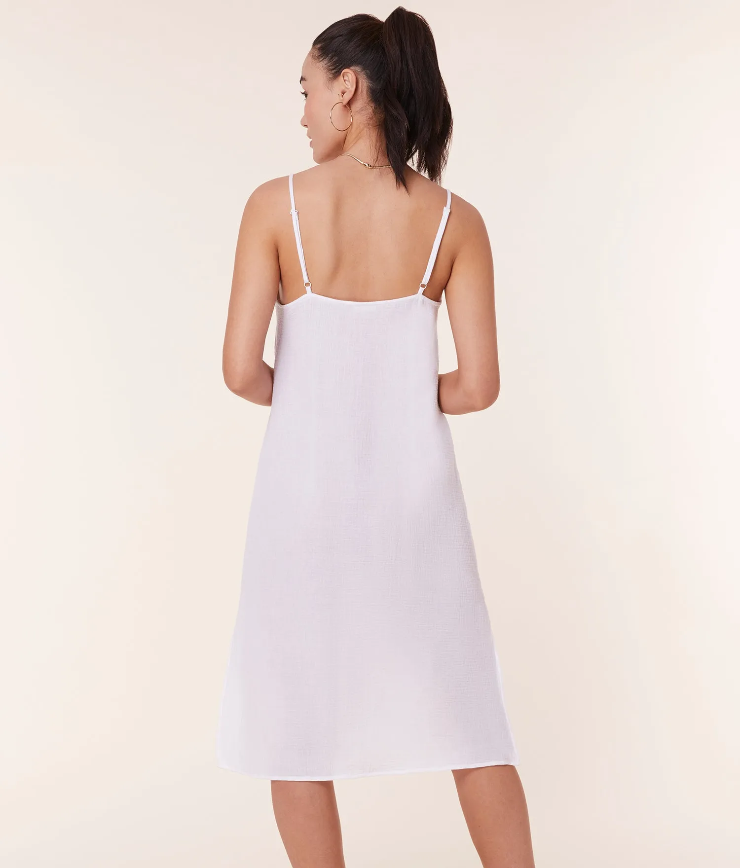 The Barreta Dress - Cotton Gauze - White